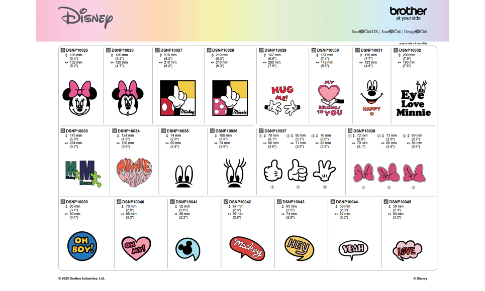 Collection moderne Mickey Mouse & Minnie Mouse CADSNP10 11