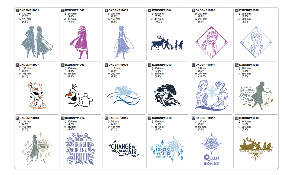 Designsammlung Disney „Die Eiskönigin“ II für Vinyl-Automatik-Messer CADXDSNP11 4