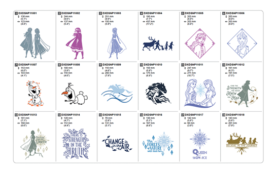 Collection de motifs Disney La Reine des Neiges II pour lame auto-ajustable pour vinyle CADXDSNP11 4