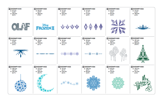 Collection de motifs Disney La Reine des Neiges II pour lame auto-ajustable pour vinyle CADXDSNP11 5