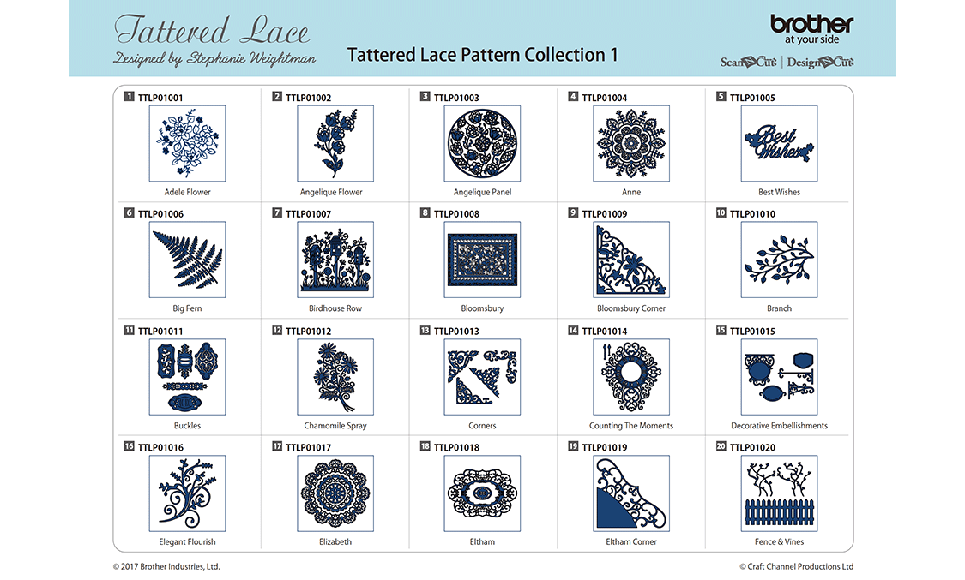 ScanNCut Tattered Lace-Kollektion 1 CATTLP01 2