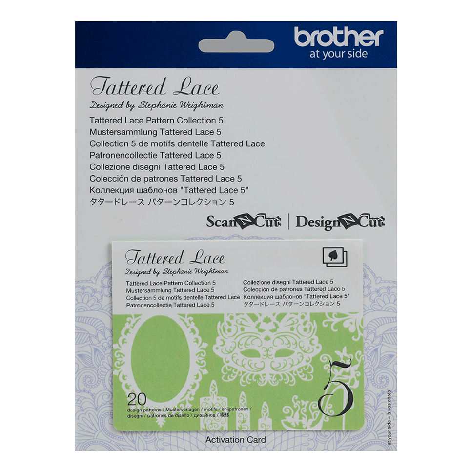 Card di attivazione Tattered Lace Lime con motivi Maschera e Candela