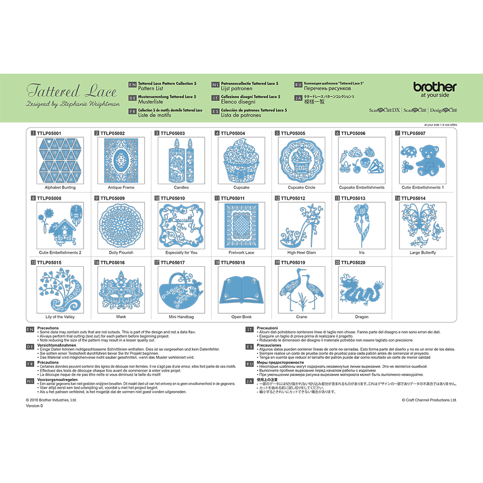 Brother ScanNCut Tattered Lace Kollektion 5 CATTLP05 2
