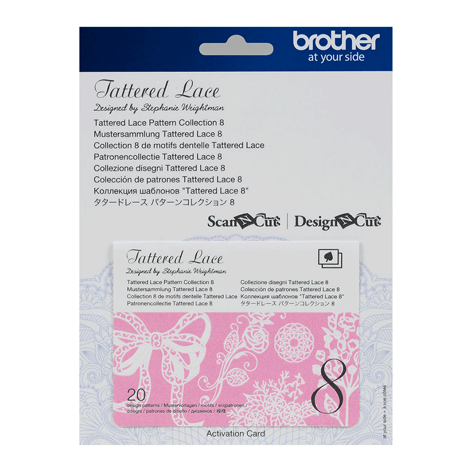 Carte d’activation rose de motifs dentelle de fleurs
