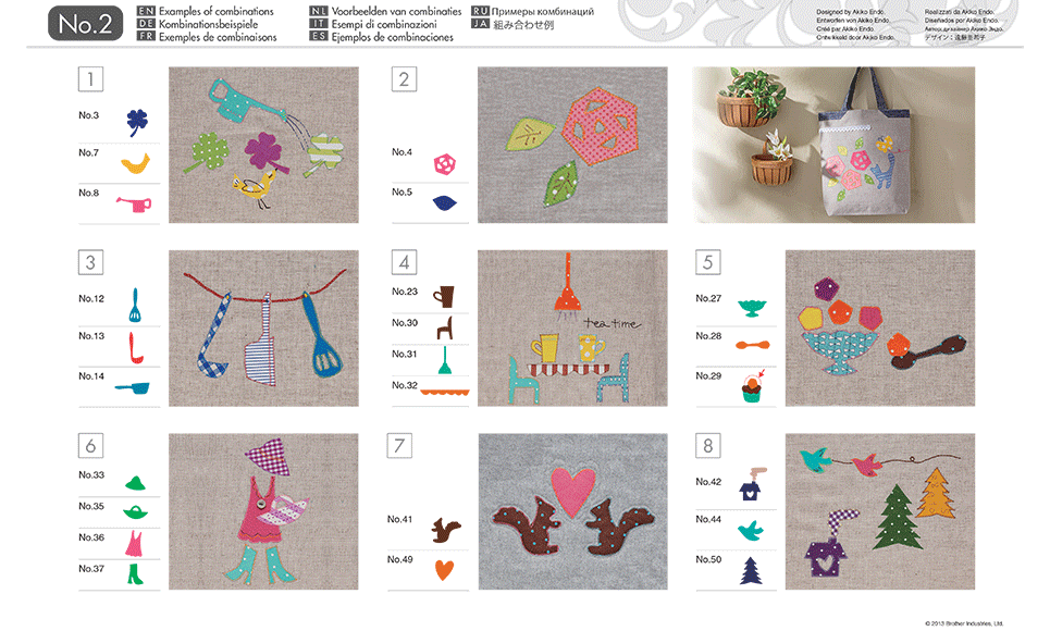 Collection de motifs d’Appliqué CAUSB2 pour ScanNCut 3