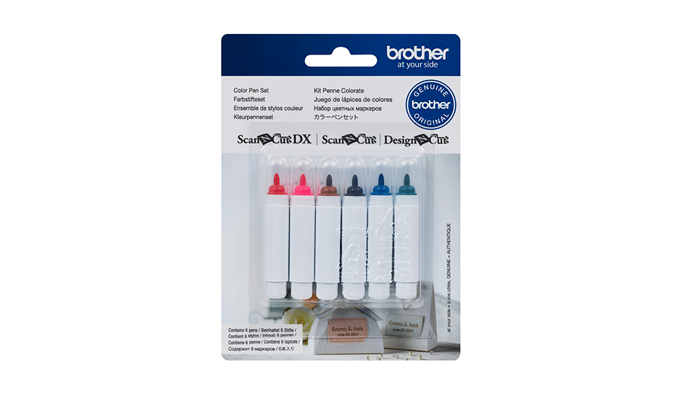 Stylos couleur (vert, bleu, noir, marron, rose et rouge) pour ScanNCut