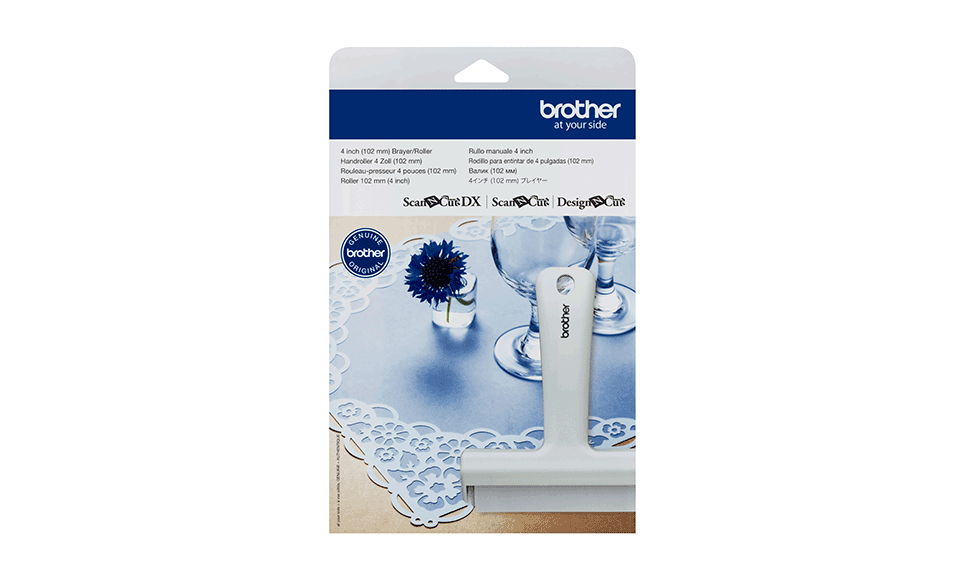 Weiß-graue Gummirolle CABRY1 mit Handgriff für ScanNCut