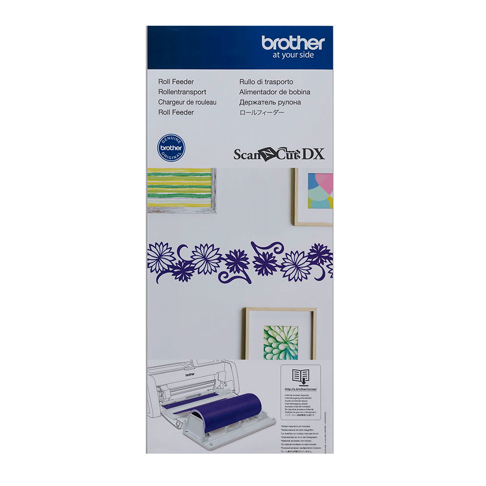 Rollenhalter CADXRF1 für ScanNCut DX in Verpackung mit Blumendekor