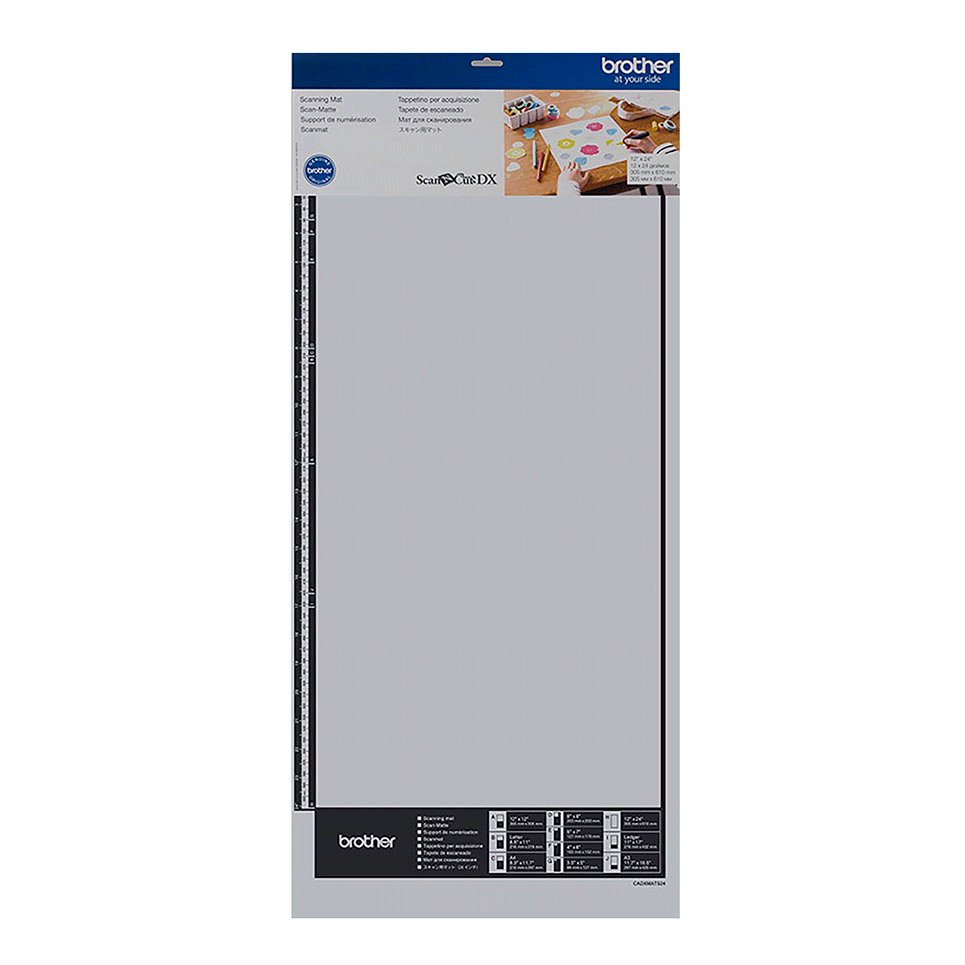 Weiß-schwarze ScanNCut 24" Scanmatte CADXMATS24