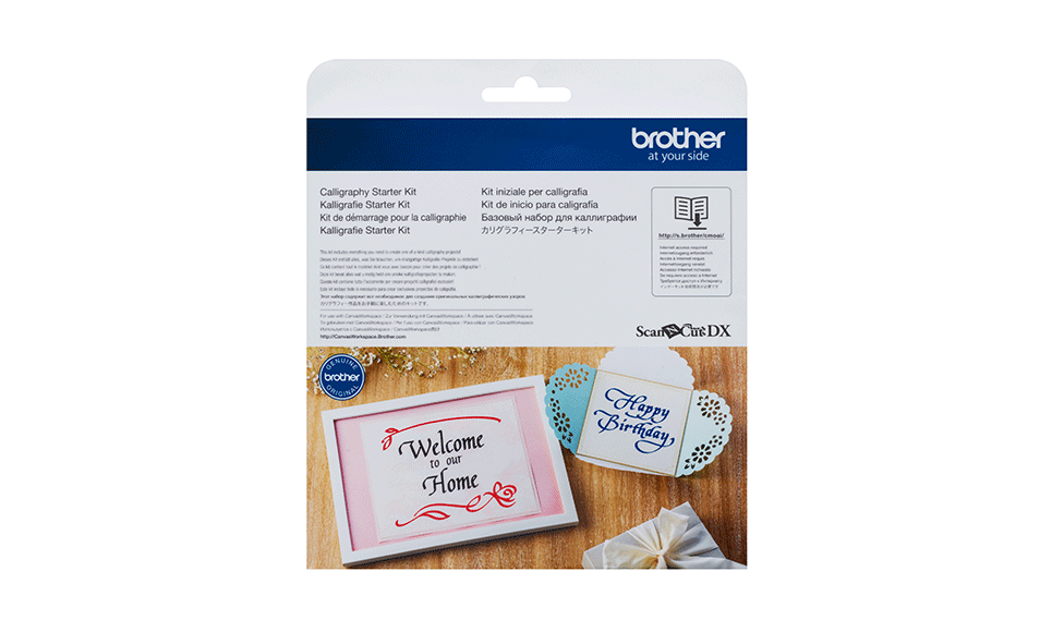 Kalligraphie Startset verpackung auf weißem Hintergrund