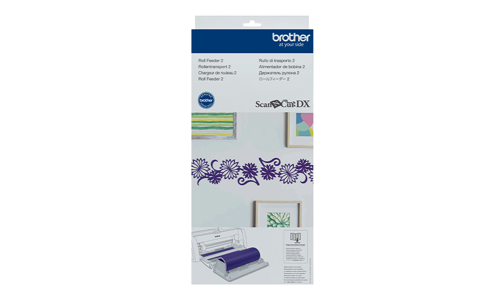 Brother Roll Feeder 2 dans l'emballage sur fond blanc