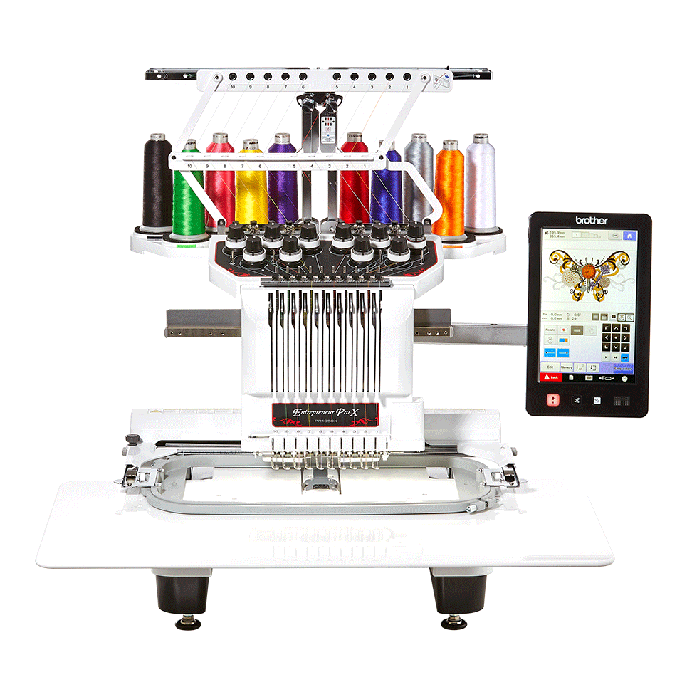 Entrepreneur PR1050X 10-needle embroidery machine for semi-pro use