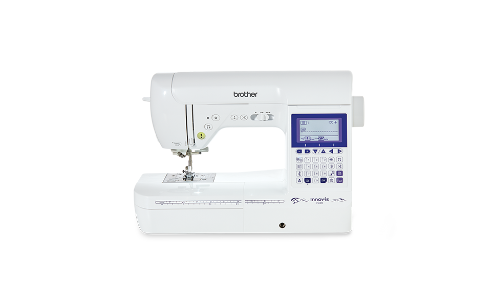 Vue de face de la machine Innov-is F420 pour couturiers intermédiaires